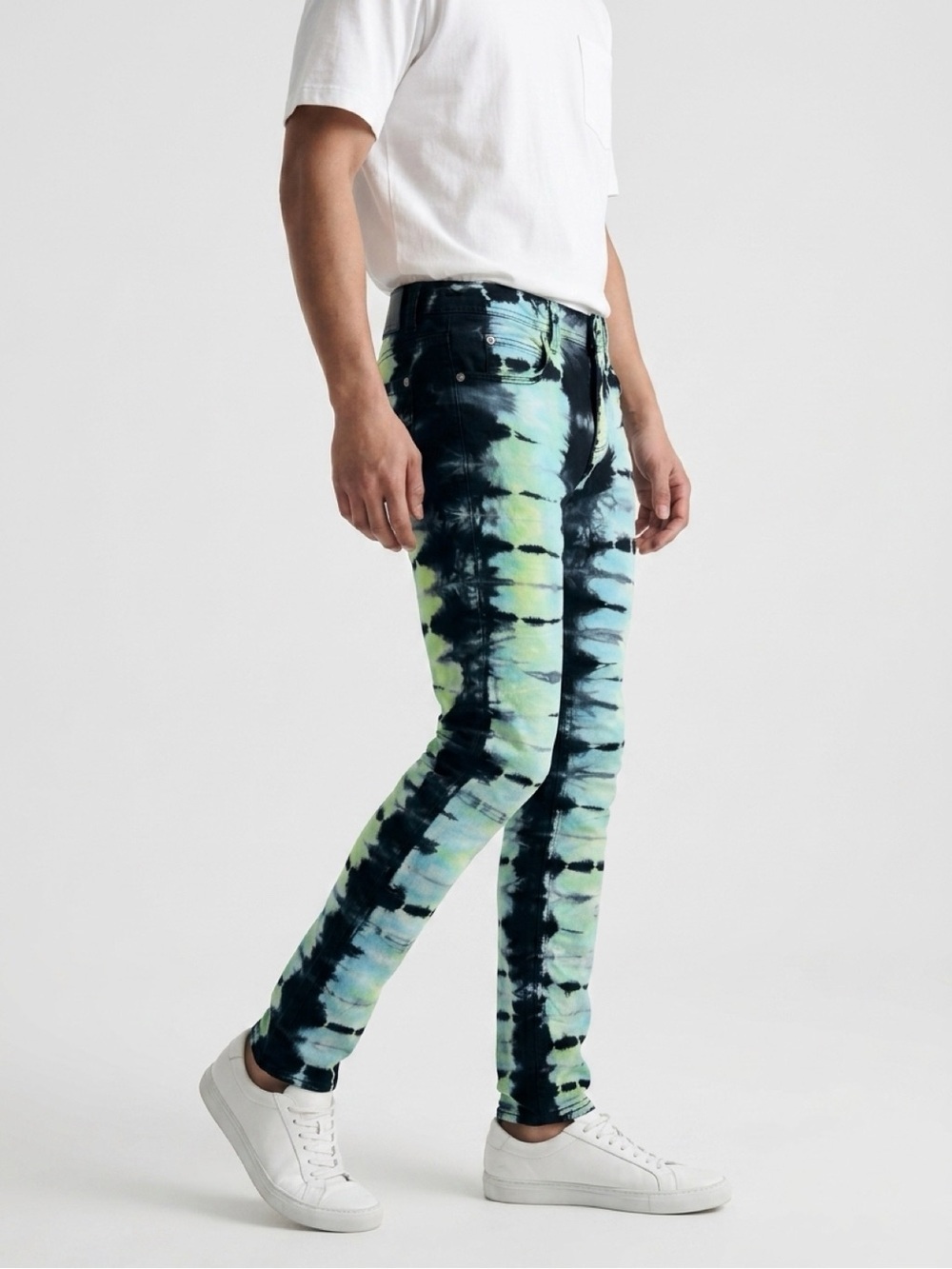 Tie-Dye Slim Skinny Fit Men’s Size 30 Jeans Rocker Punk Trippy Emo Festival